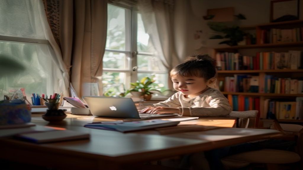 Anak belajar membaca, menulis, dan berhitung secara interaktif lewat les calistung online di Magetan