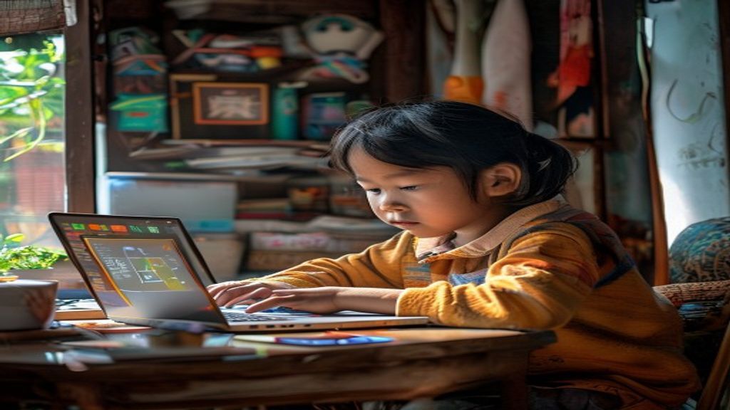 Siswa belajar matematika dasar secara online di Magetan dengan tutor berpengalaman melalui platform interaktif.