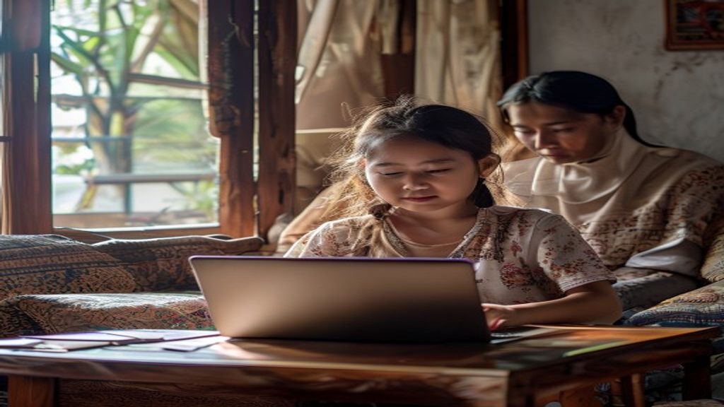 Ilustrasi tempat les online terdekat di Magetan menawarkan kelas fleksibel untuk siswa semua usia