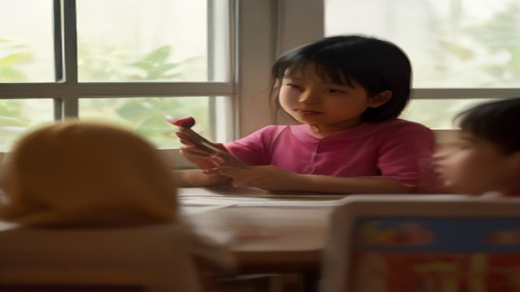 Ilustrasi kegiatan stimulasi kecerdasan anak usia 2-5 tahun dengan permainan edukatif dan interaksi orang tua
