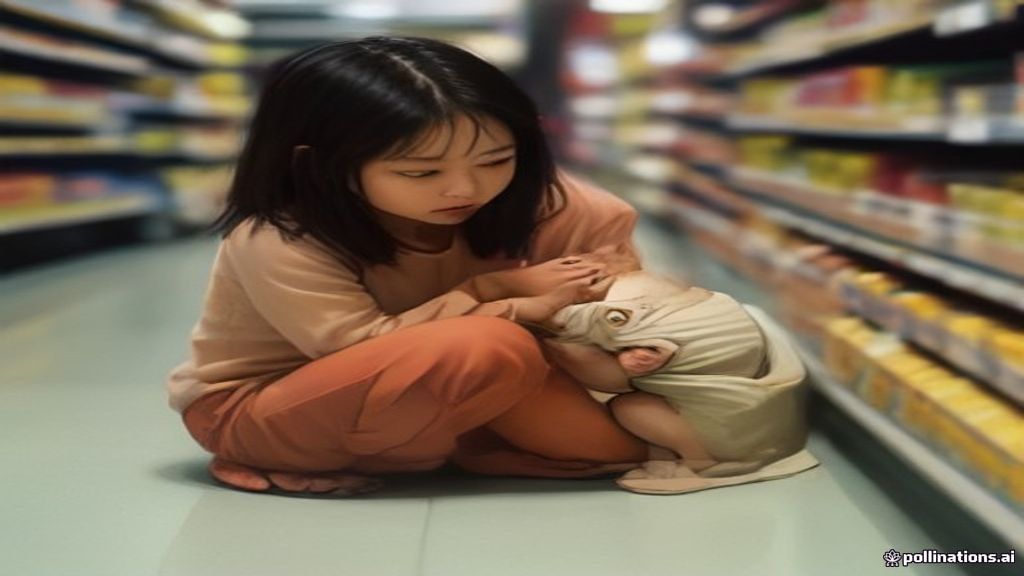 Ibu menenangkan anak tantrum dengan sabar di ruang tamu rumah.